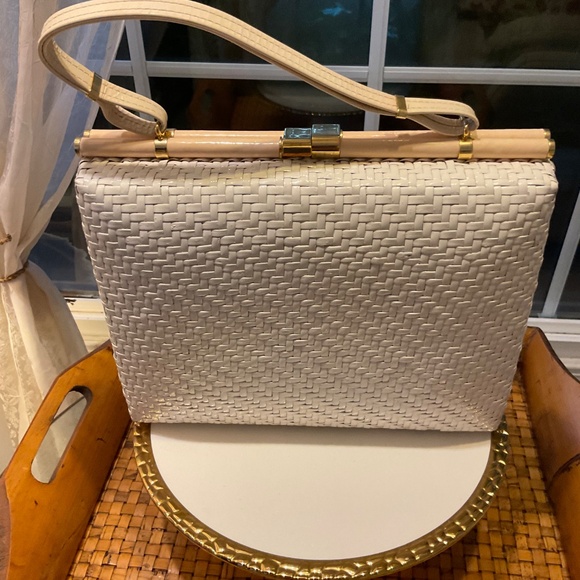 VTG Rodo Italy Woven Wicker Purse - Picture 2 of 6